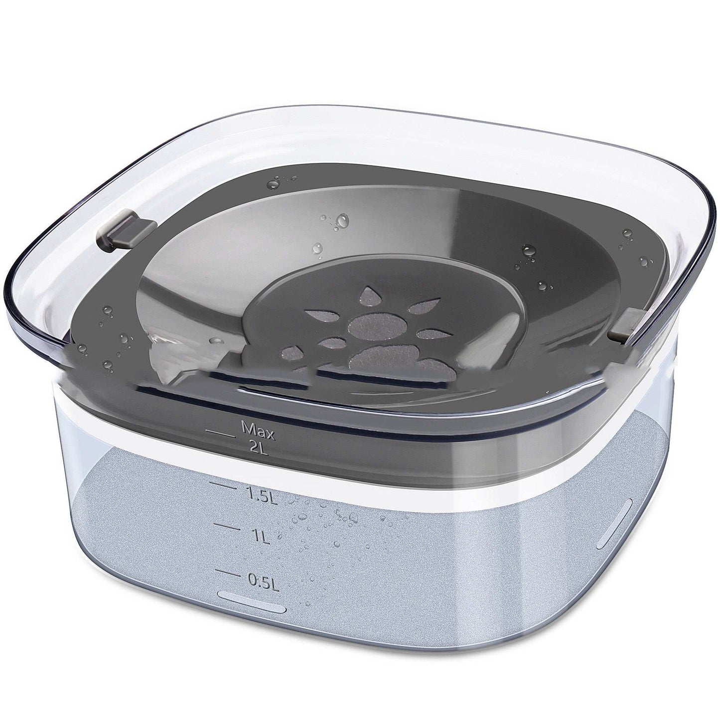 Large Spill-Proof Dog Water Bowl with Visible Water Level - Dogline Supply