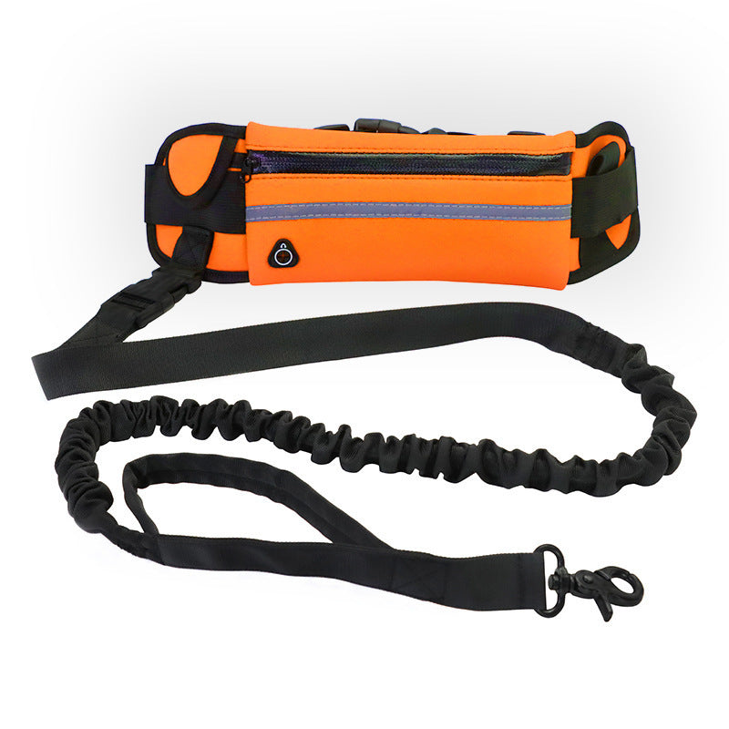 Hands-Free Dog Leash with Bungee, Phone Pocket & Bottle Holder - Dogline Supply