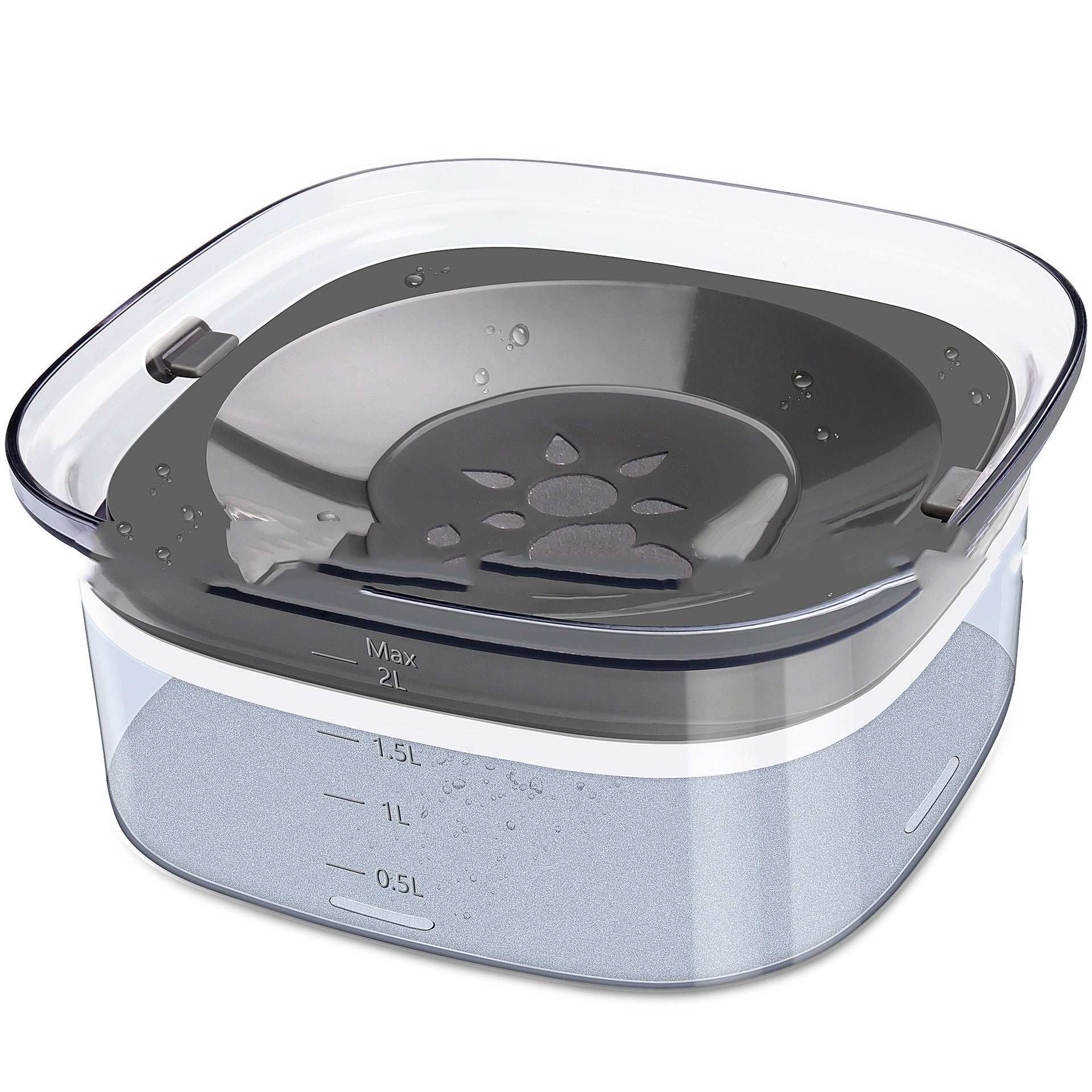 Large Spill-Proof Dog Water Bowl with Visible Water Level - Dogline Supply