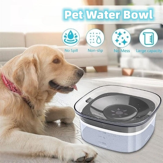 Large Spill-Proof Dog Water Bowl with Visible Water Level - Dogline Supply