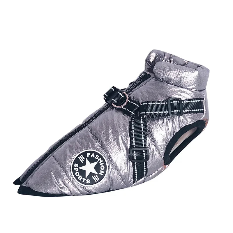 Waterproof Winter Dog Jacket with Harness for Large Breeds - Dogline Supply