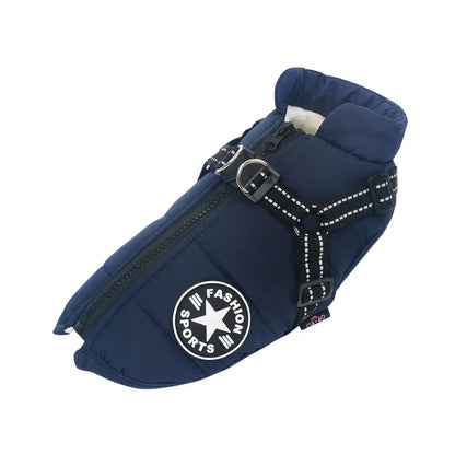 Waterproof Winter Dog Jacket with Harness for Large Breeds - Dogline Supply