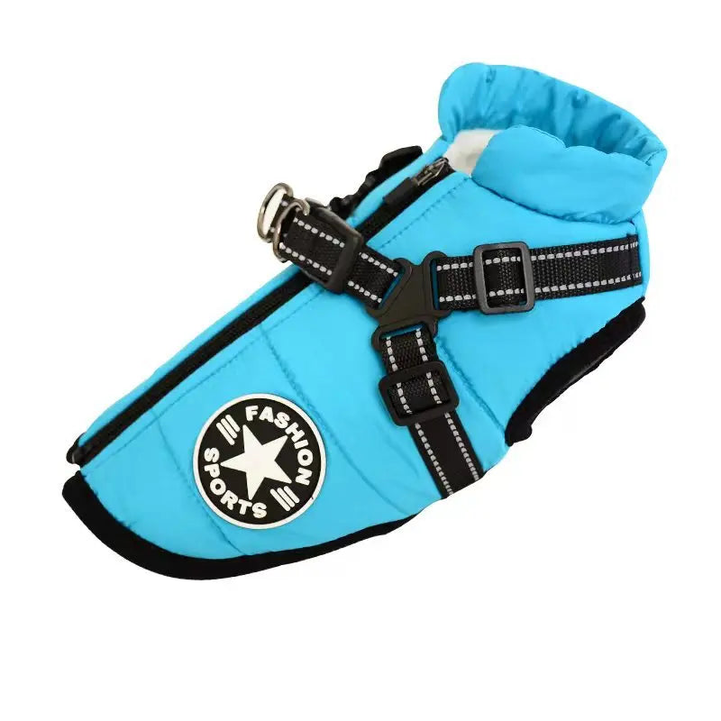 Waterproof Winter Dog Jacket with Harness for Large Breeds - Dogline Supply