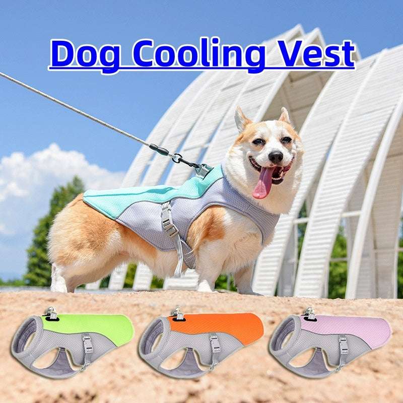Breathable Dog Cooling Vest for Summer Heat Outdoor Protection - Dogline Supply