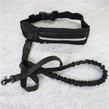 Hands-Free Dog Leash with Bungee, Phone Pocket & Bottle Holder - Dogline Supply